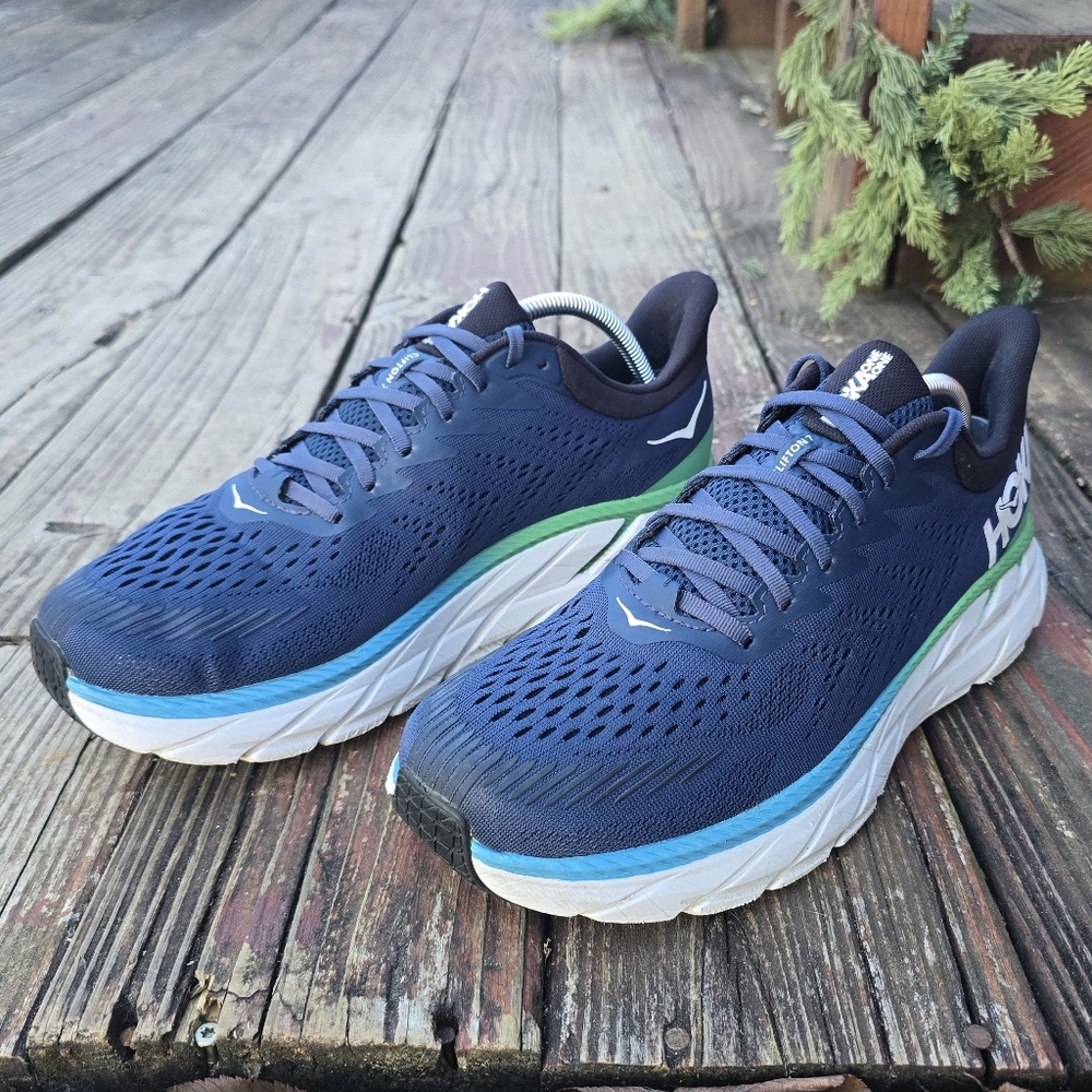Hoka, Mens, Clifton 7, Moonlit Ocean/Anthracite, Athletic, Running Shoes Sz 11.5